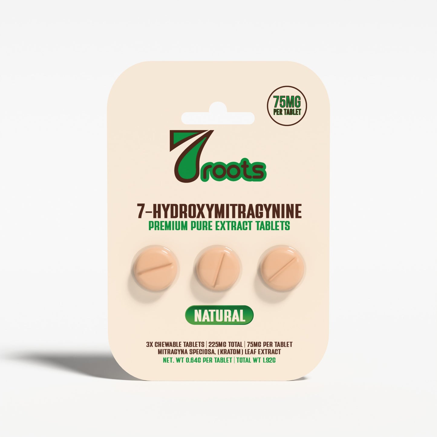 7Roots 75mg 3ct** Blister Pack
